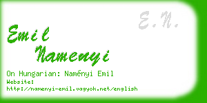 emil namenyi business card
